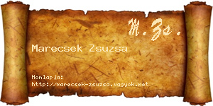 Marecsek Zsuzsa névjegykártya